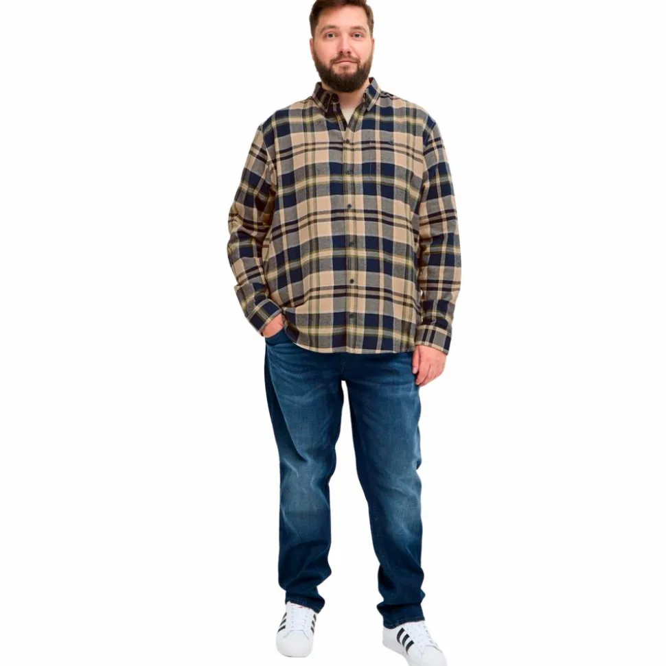 Blend Herre Skjorte Plus Size - Dress Blues
