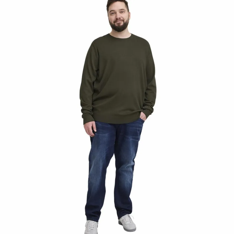 Blend Herre Striktrøje Plus Size - Forest Night