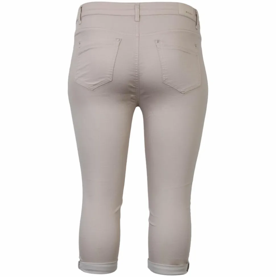 BS Jeans Dame Capri Plus Size - Beige