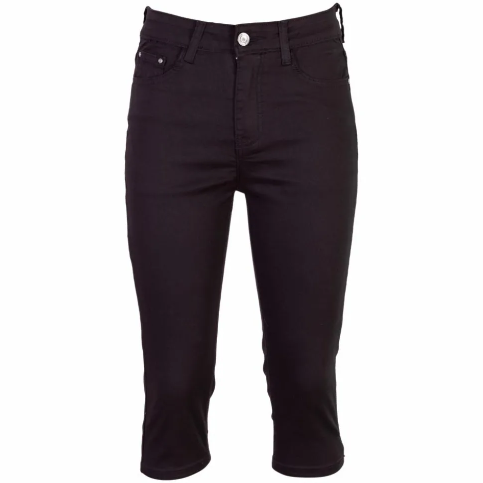 BS Jeans Dame Capri Plus Size - Sort