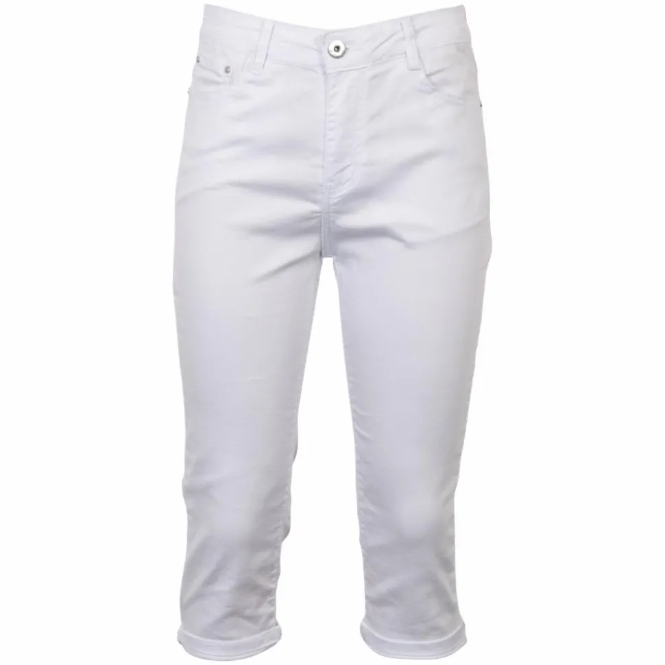 BS Jeans Dame Capri - White