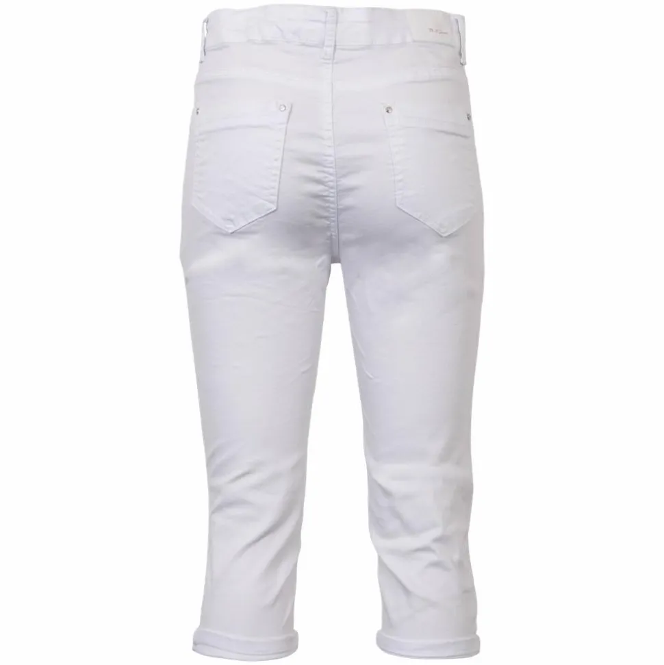 BS Jeans Dame Capri - White
