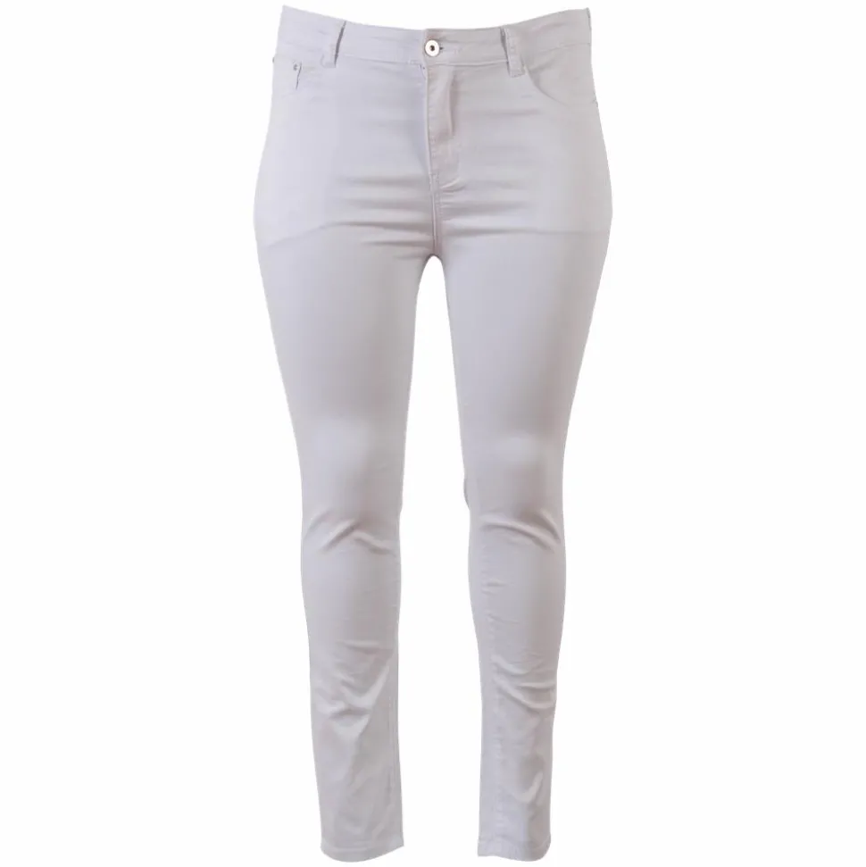 BS Jeans Dame Jeans Plus Size - Hvid