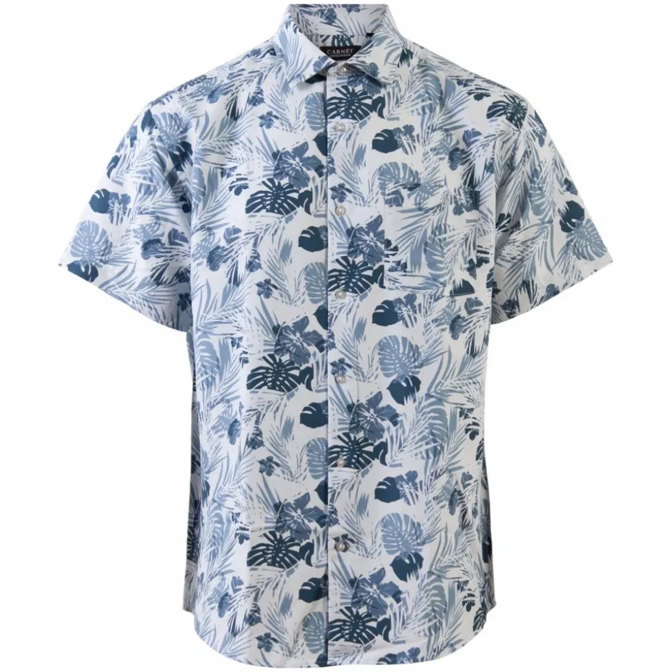 Carnét Bernhard Herre Kortærmet skjorte Plus Size - Blue Heaven