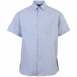 Carnét Oak Herre Kortærmet skjorte - Light Blue Check