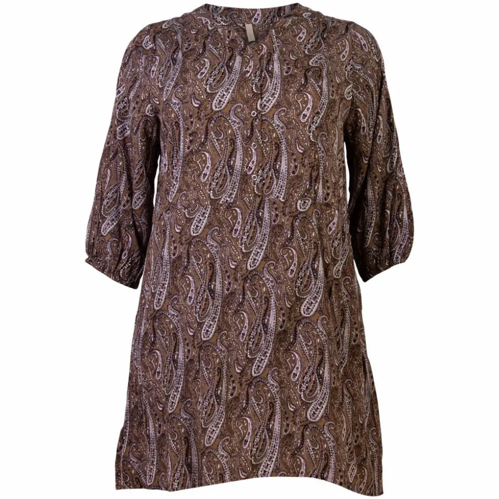 Cassiopeia Janella Dame Tunika Plus Size - Brown Combi