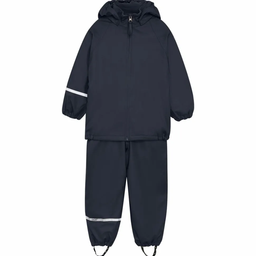 CeLaVi Børne Regnsæt m. fleece - Dark Navy