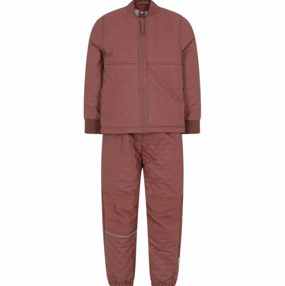 CeLaVi Børne Termosæt m. fleece - Mahogany