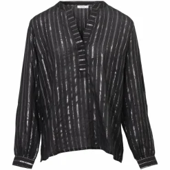 ChaCha Dame Bluse - Black w. Lurex