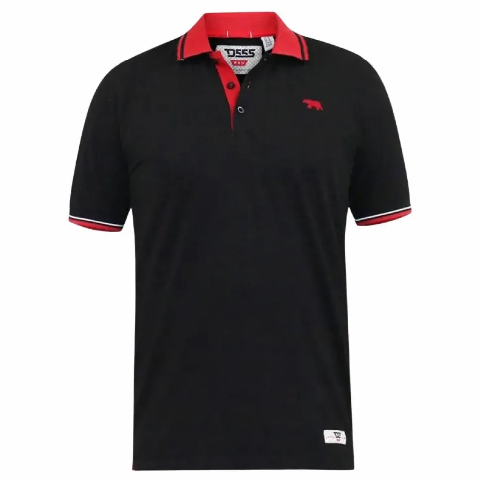 D555 Chester Herre Polo - Black