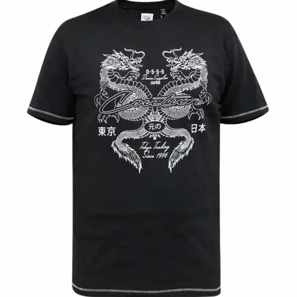 D555 Elijah Herre T-shirt Plus Size - Black