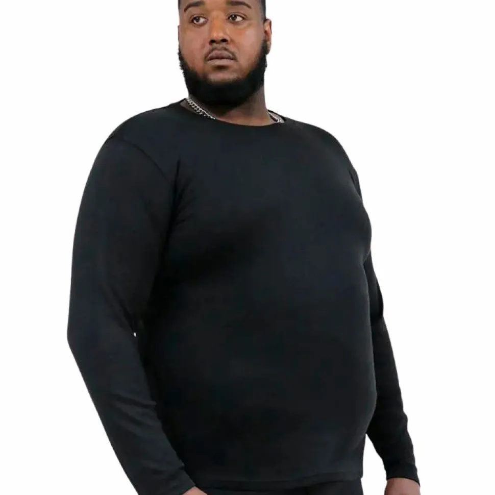 D555 Exeter Herre Skiundertrøje Plus Size - Black