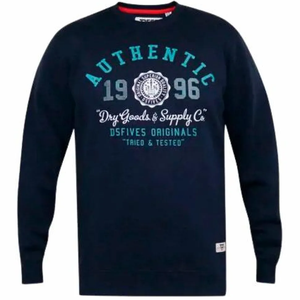D555 Keyworth Herre Sweatshirt Plus Size - Navy
