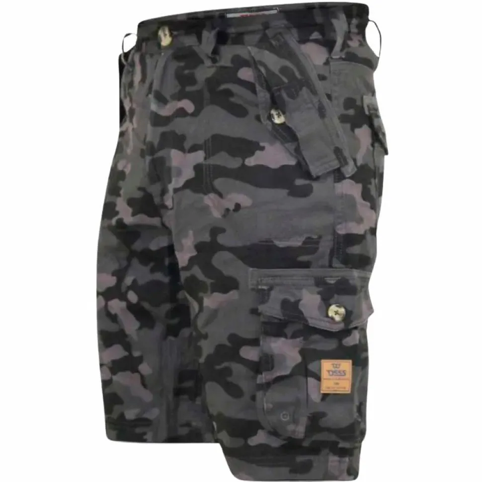 D555 Zavier Herre Shorts Plus Size - Black camo