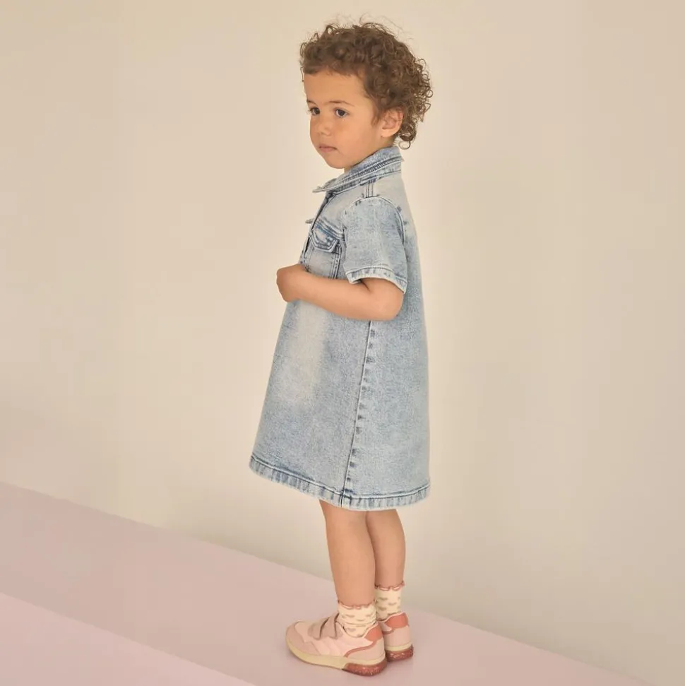 En Fant Pige Kjole - Light Blue Denim