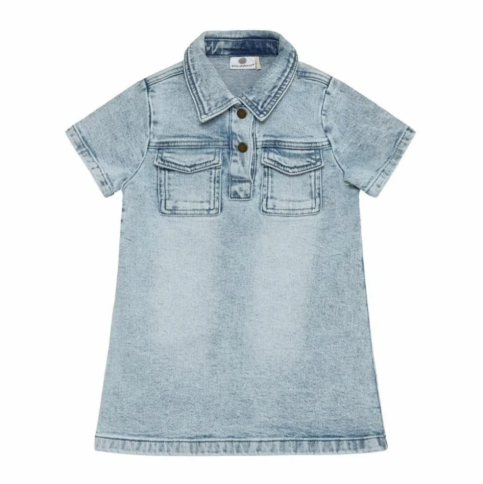 En Fant Pige Kjole - Light Blue Denim