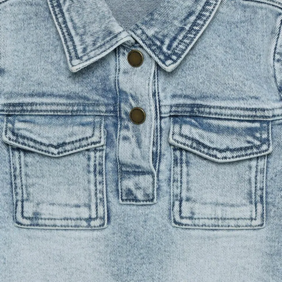 En Fant Pige Kjole - Light Blue Denim