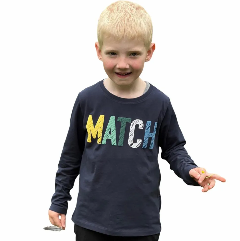 Guppy Doran Drenge Langærmet t-shirt - Dark Sapphire