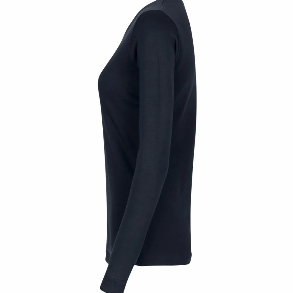 ID Interlock Dame Langærmet t-shirt - Navy