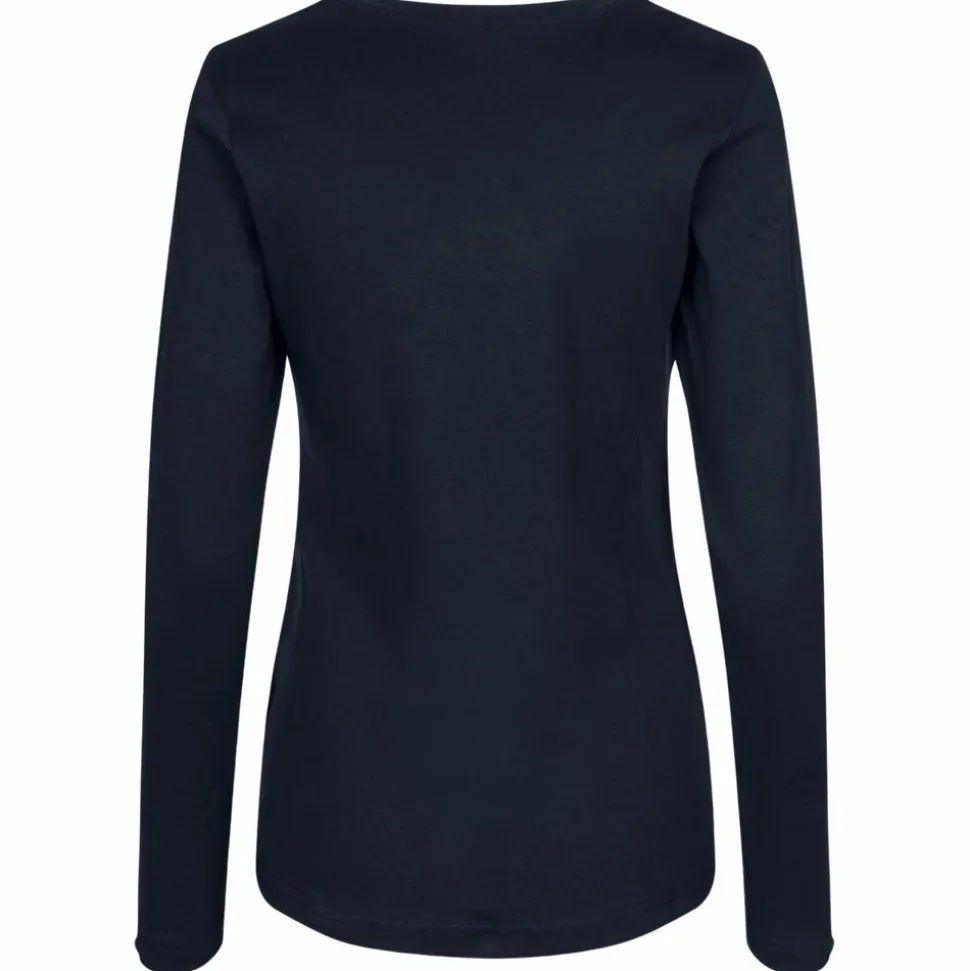 ID Interlock Dame Langærmet t-shirt - Navy