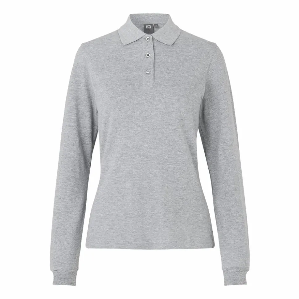 ID Stretch Dame Polo - Grå Melange