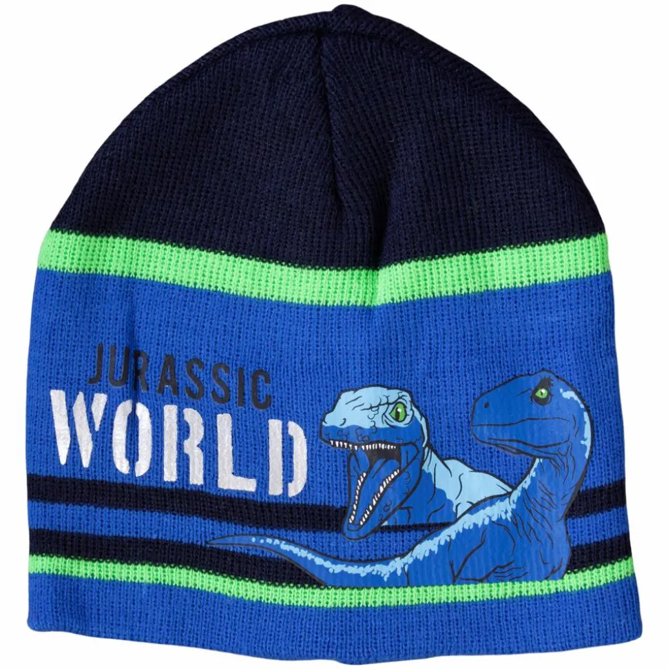 Jurassic World Drenge Hue og vanter - Blå