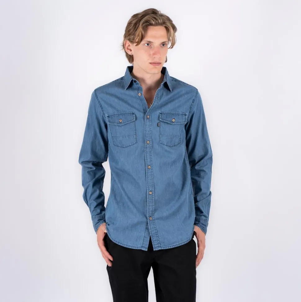 Marcus Hugh Herre Skjorte - Sky Blue Used