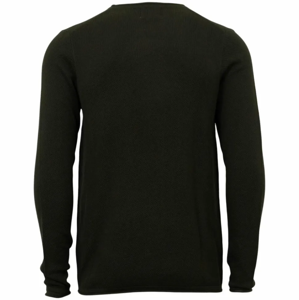 Marcus Langdon Herre Striktrøje - Olive Green Mix