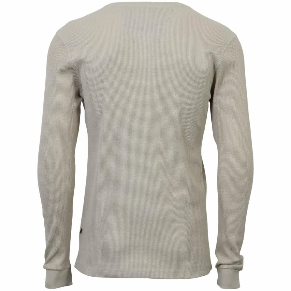 Marcus Ziggy Herre Langærmet t-shirt - Bright Sand mix