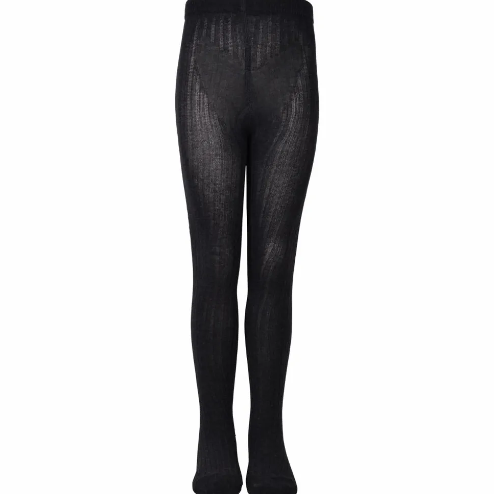 Melton Børne Strømpebukser - Dark Grey Mel.