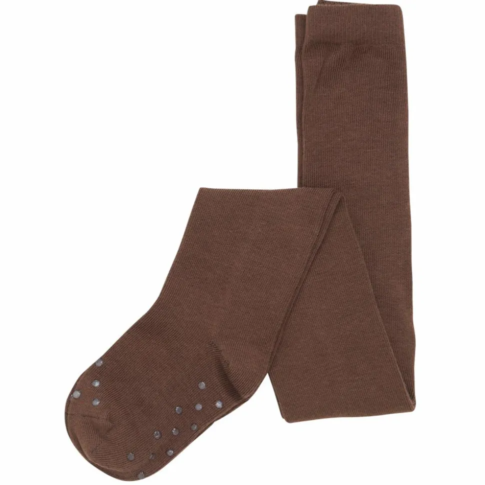 Minymo Baby Strømpebukser m. non-slip - Coffee Liquer