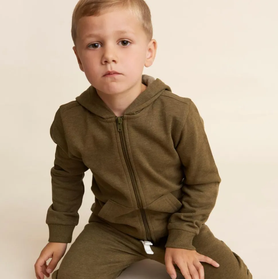Minymo Børne Hættetrøje - Dark Olive