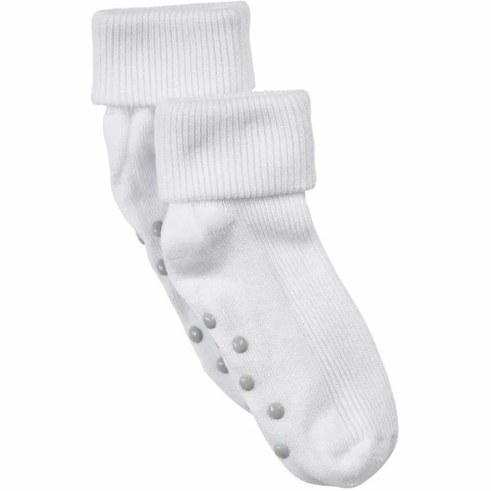 Minymo Børne Strømper m. non-slip - White