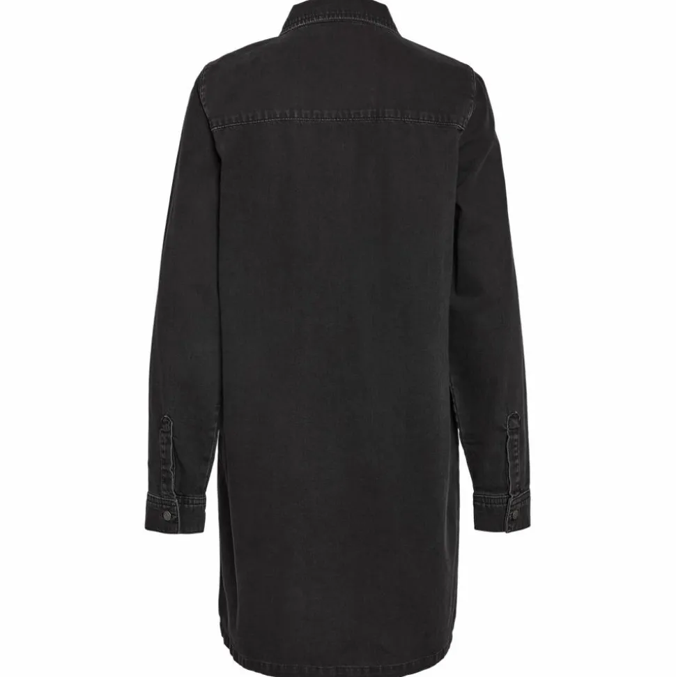 Noisy May Signe Dame Kjole - Black Denim