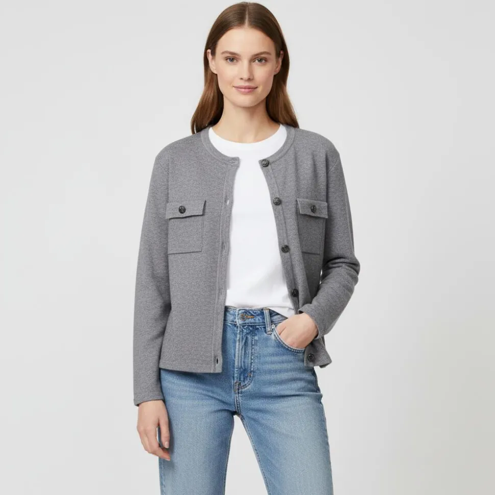 Sirup Dame Cardigan - Dark Grey Melange
