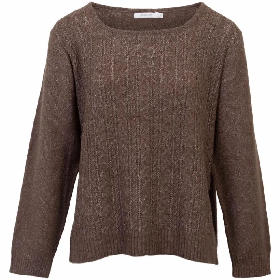 Sirup Dame Striktrøje - Stone Gray