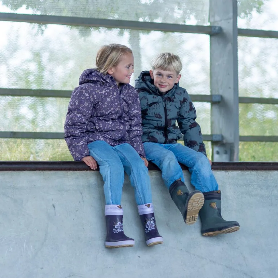 Soft Gallery Børne Vinterjakke m. BIONIC-FINISH® ECO coating - Castor Gray Aop