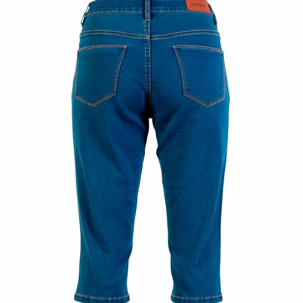 Steenholt Grace Dame Capri Plus Size - M. Light Blue Denim