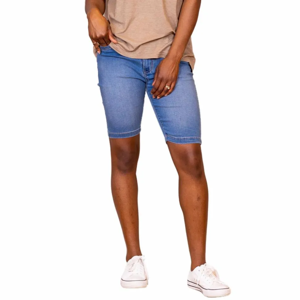 Steenholt Grace Dame Shorts - M. Light Blue Denim