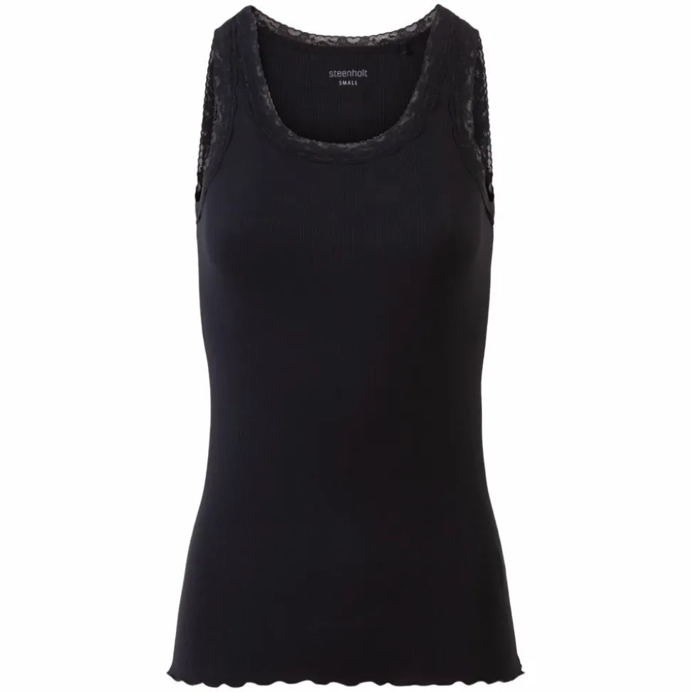 Steenholt Roselina Dame Top Plus Size - Black
