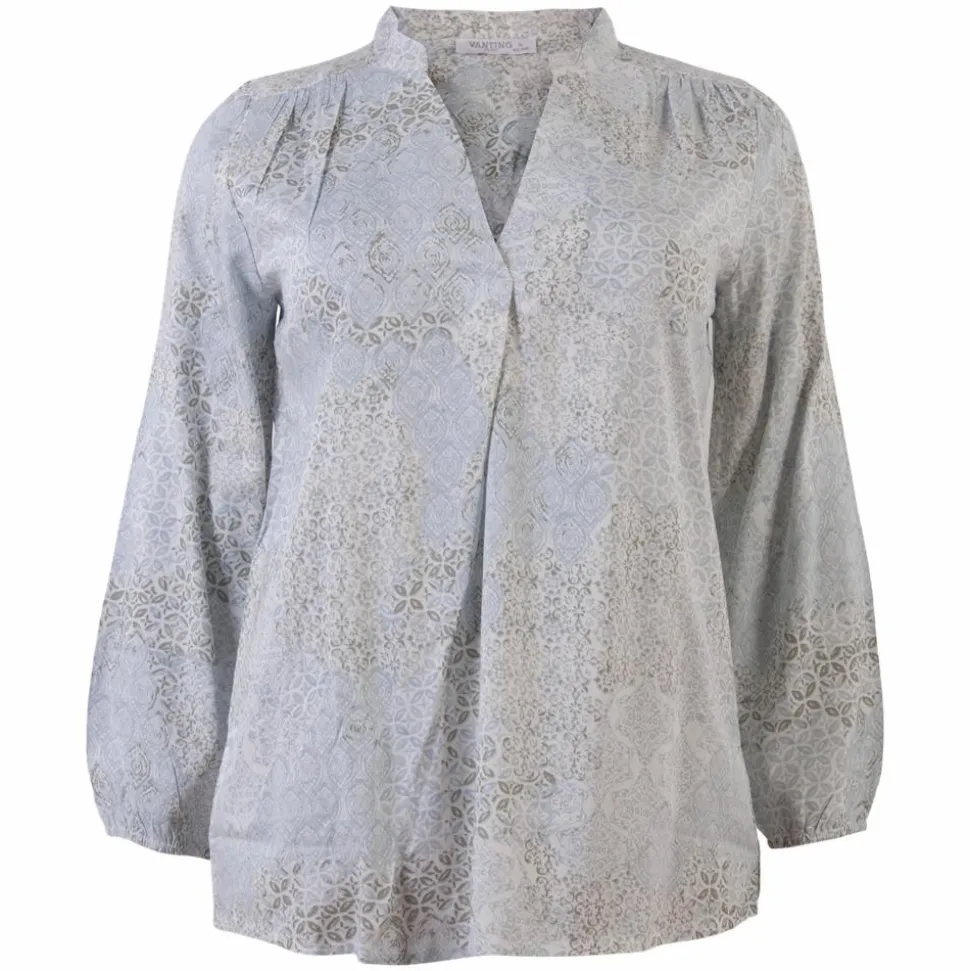 Vanting Dame Bluse Plus Size - Print 2