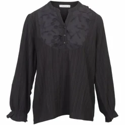 ZbyZ Dame Bluse Plus Size - Black