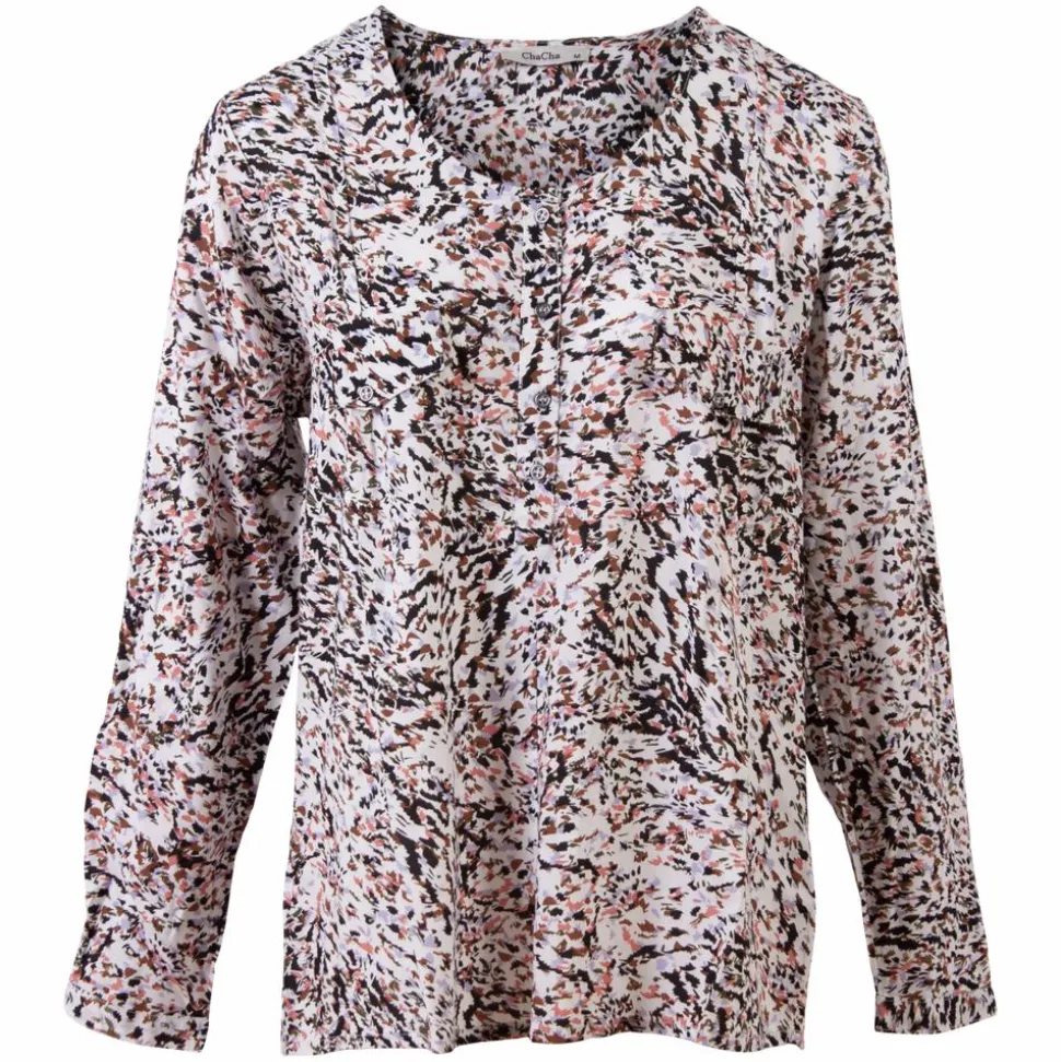 ZbyZ Dame Bluse Plus Size - Black