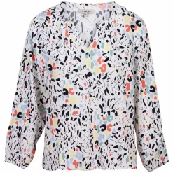 ZbyZ Dame Bluse Plus Size - Hvid