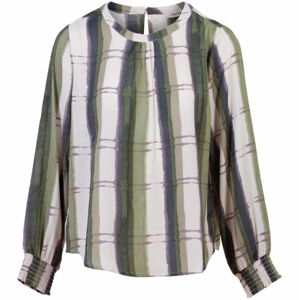 ZbyZ Dame Bluse Plus Size - Khaki