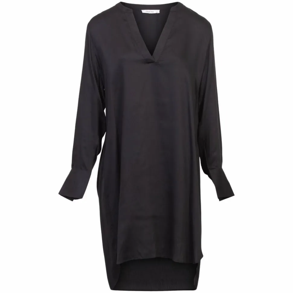 ZbyZ Dame Kjole Plus Size - Black