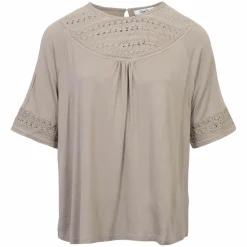 ZbyZ Dame Kortærmet bluse - Beige