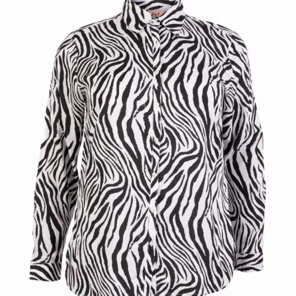 ZbyZ Dame Skjorte Plus Size - Print 3