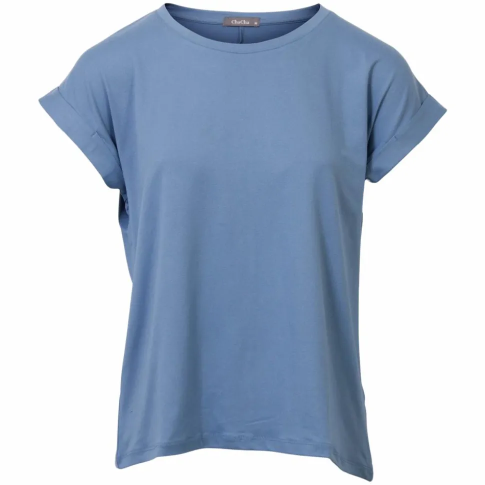 ZbyZ Dame T-shirt Plus Size - Blue